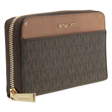 dark brown michael kors wallet|michael kors signature wallet brown.